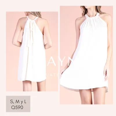 VESTIDO CORTO BLANCO HALTER
