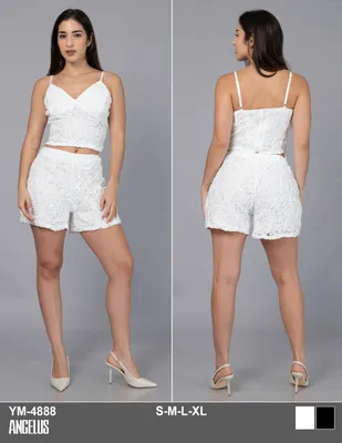 Traje de short negro
