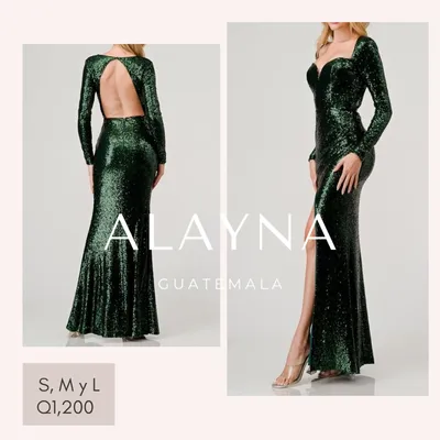 VESTIDO DE GALA LENTEJUELAS VERDE