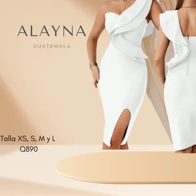 Vestido faja blanco de vuelos