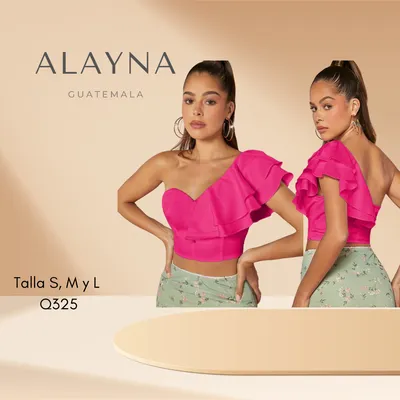 Blusa Fuscia de un hombro
