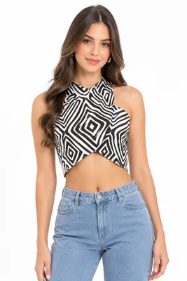 Crop top maria gracia lineas