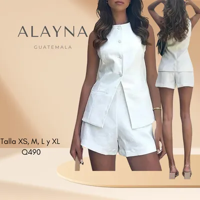 Conjunto blanco sin mangas