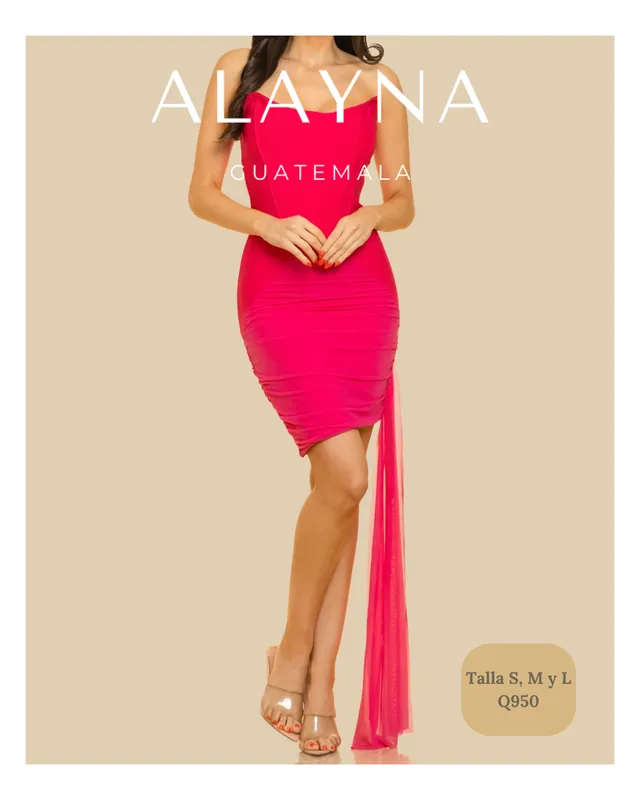 VESTIDO MIDI CORSET FUCSIA