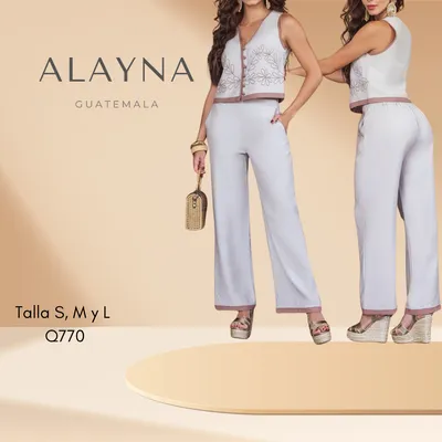 Conjunto formal chaleco blanco con nude