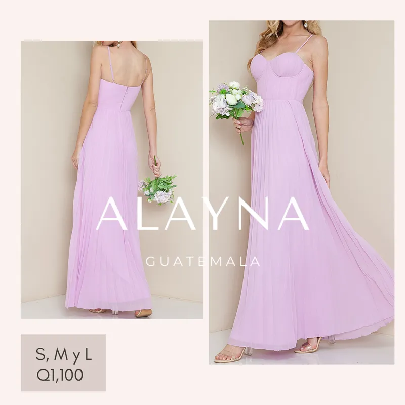 VESTIDO LILA TIPO DAMA