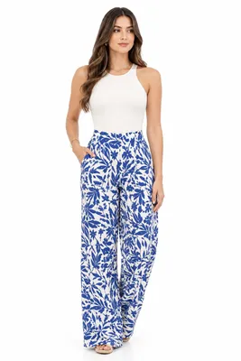 Palazo estampado azul